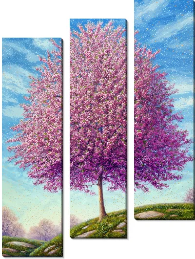 Модульная картина Цветущее дерево №24