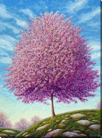 Картина маслом Цветущее дерево №24