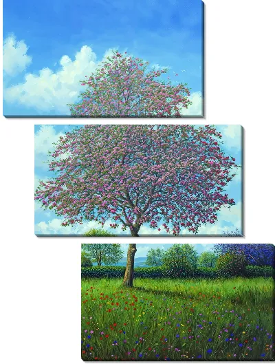 Модульная картина Цветущее дерево №25