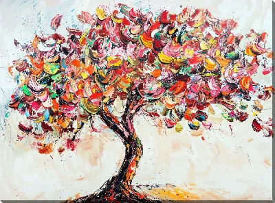 Картина маслом Цветущее дерево №27