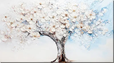 Картина маслом Цветущее дерево №30