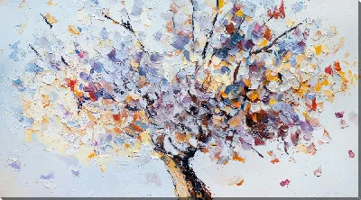Картина маслом Цветущее дерево №31