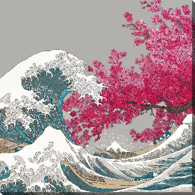 Картина маслом Дерево в цвету №2