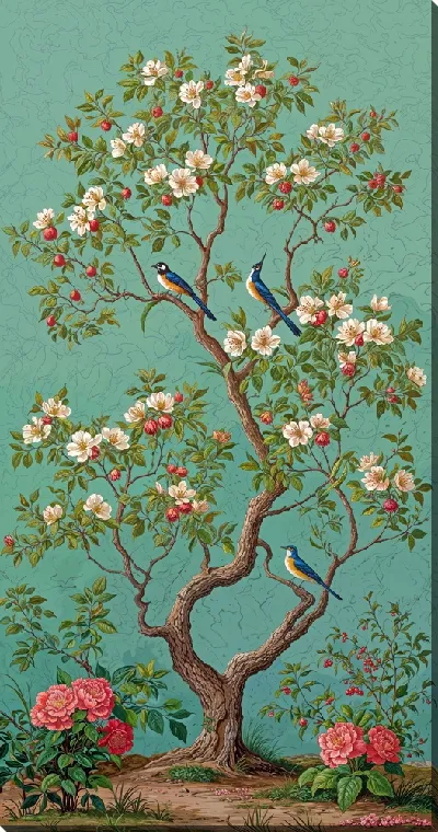 Картина маслом Дерево в цвету №3