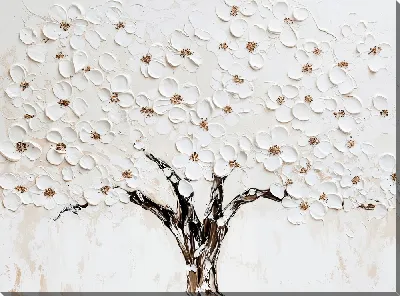 Картина маслом Дерево в цвету №8