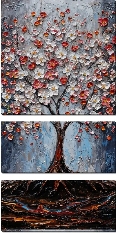 Модульная картина Цветущие деревья лета №32