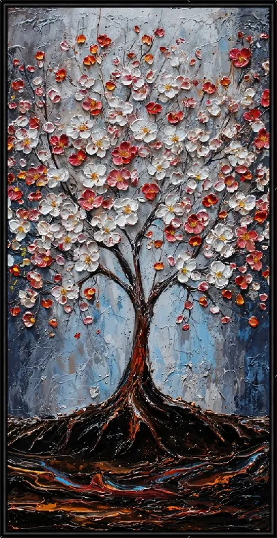 Картина Цветущие деревья лета №32