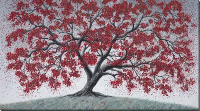 Картина маслом Цветущие деревья лета №34