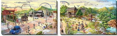 Модульная картина Город (Town) №9