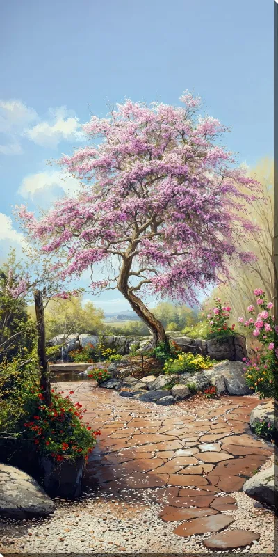 Картина маслом Дерево цветущее №29