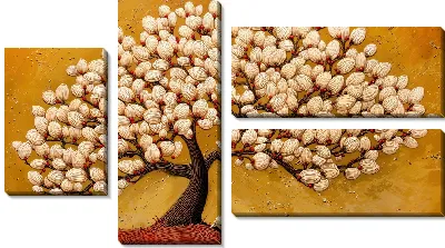 Модульная картина Дерево цветущее №31