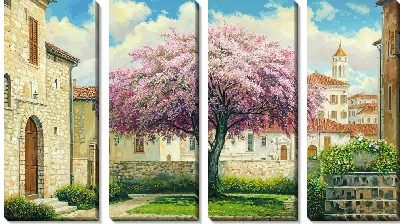 Модульная картина Дерево цветет №14