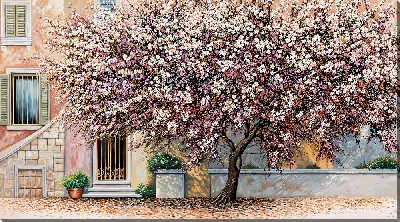 Картина маслом Дерево цветет №18