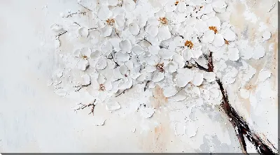 Картина маслом Дерево цветет №19