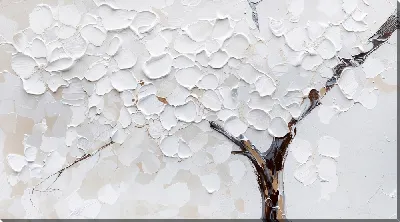 Картина маслом Дерево цветет №21