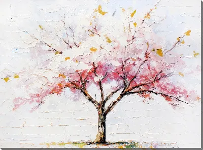 Картина маслом Дерево цветет №26