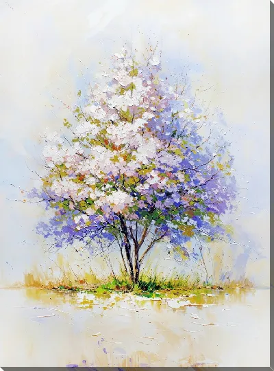Картина маслом Дерево цветет №28