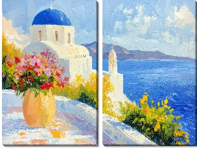 Модульная картина Санторини №3