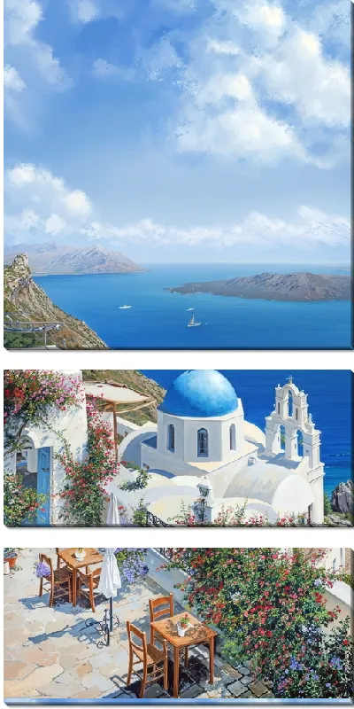 Модульная картина Санторини №6