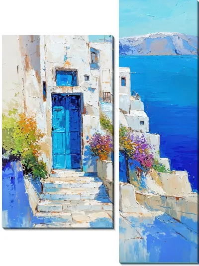 Модульная картина Санторини №8