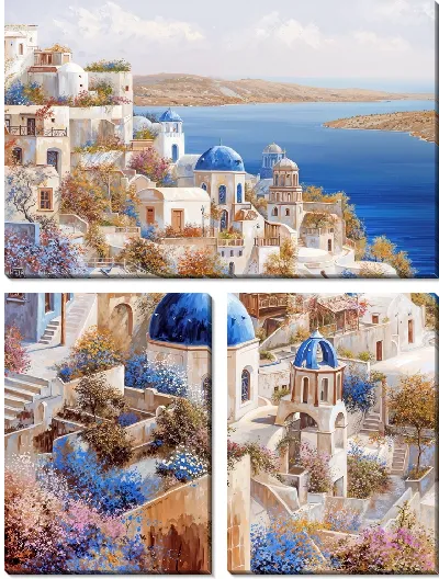 Модульная картина Санторини №11
