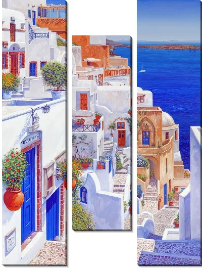 Модульная картина Санторини №17