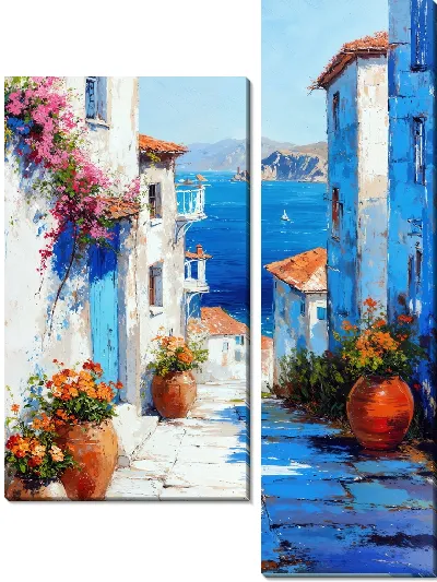 Модульная картина Санторини №20