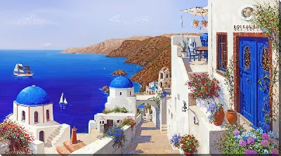 Постер Санторини №21