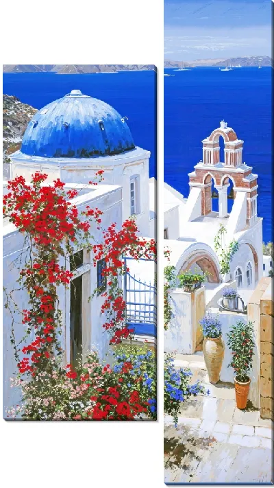 Модульная картина Санторини №24