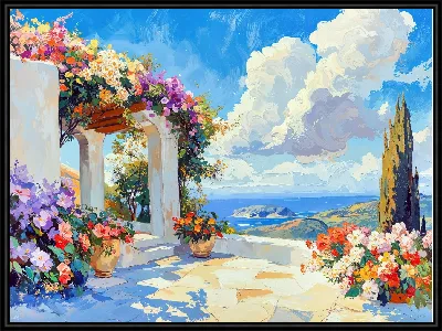 Картина Санторини №28