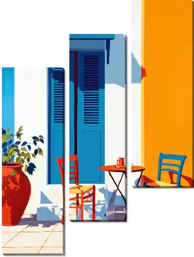 Модульная картина Санторини №29