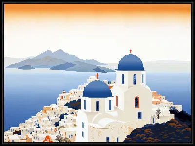Картина Санторини №30