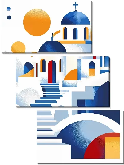 Модульная картина Санторини №31