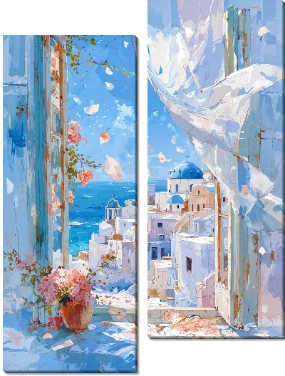Модульная картина Санторини №35