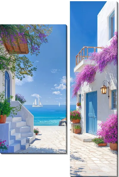Модульная картина Санторини №45