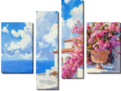 Модульная картина Санторини №54