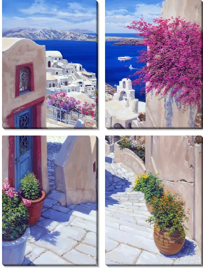 Модульная картина Санторини №59