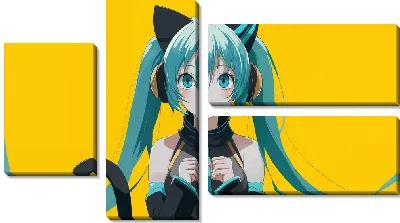 Модульная картина Аниме девушка №1