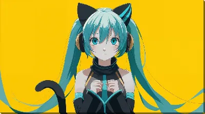 Картина маслом Аниме девушка №1