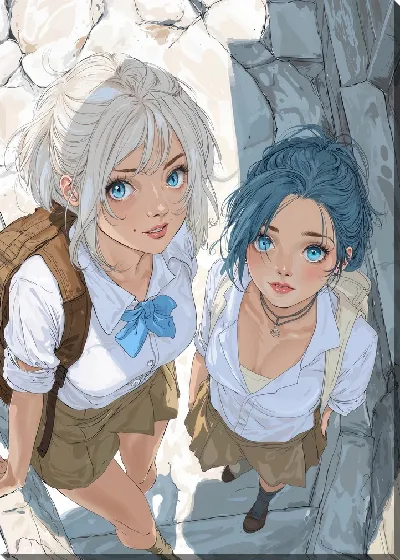 Картина маслом Аниме девушки №4