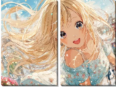 Модульная картина Аниме девушка №8