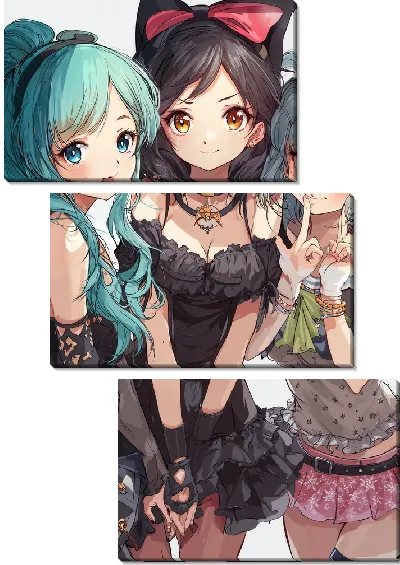 Модульная картина Аниме девушки №9