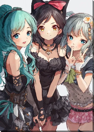 Картина маслом Аниме девушки №9