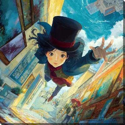 Картина маслом Аниме девушка №13