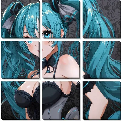 Модульная картина Аниме девушка №19