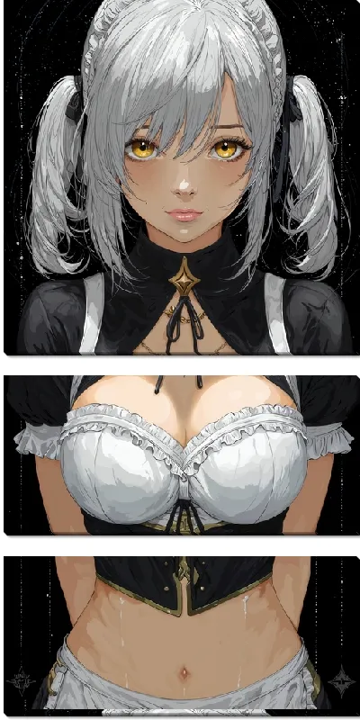 Модульная картина Аниме девушка №21