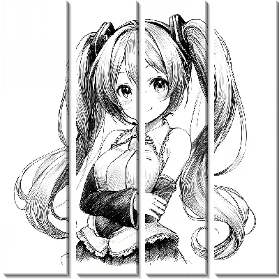 Модульная картина Аниме девушка №22