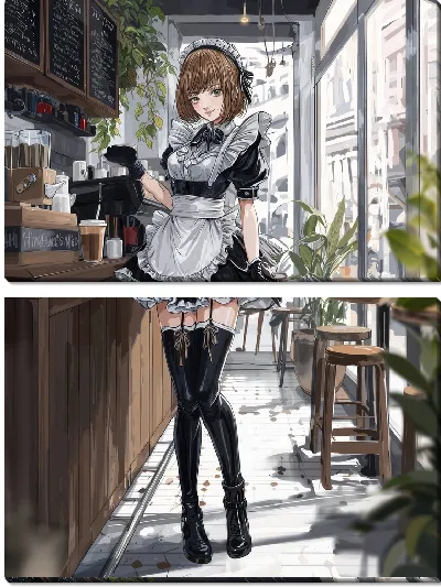 Модульная картина Аниме девушка №24