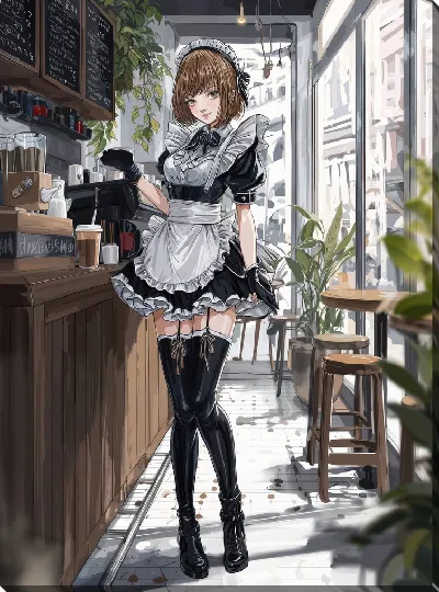 Картина маслом Аниме девушка №24