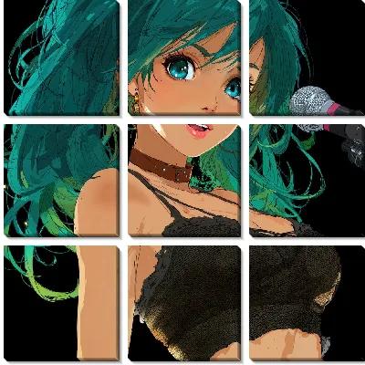 Модульная картина Аниме девушка №26